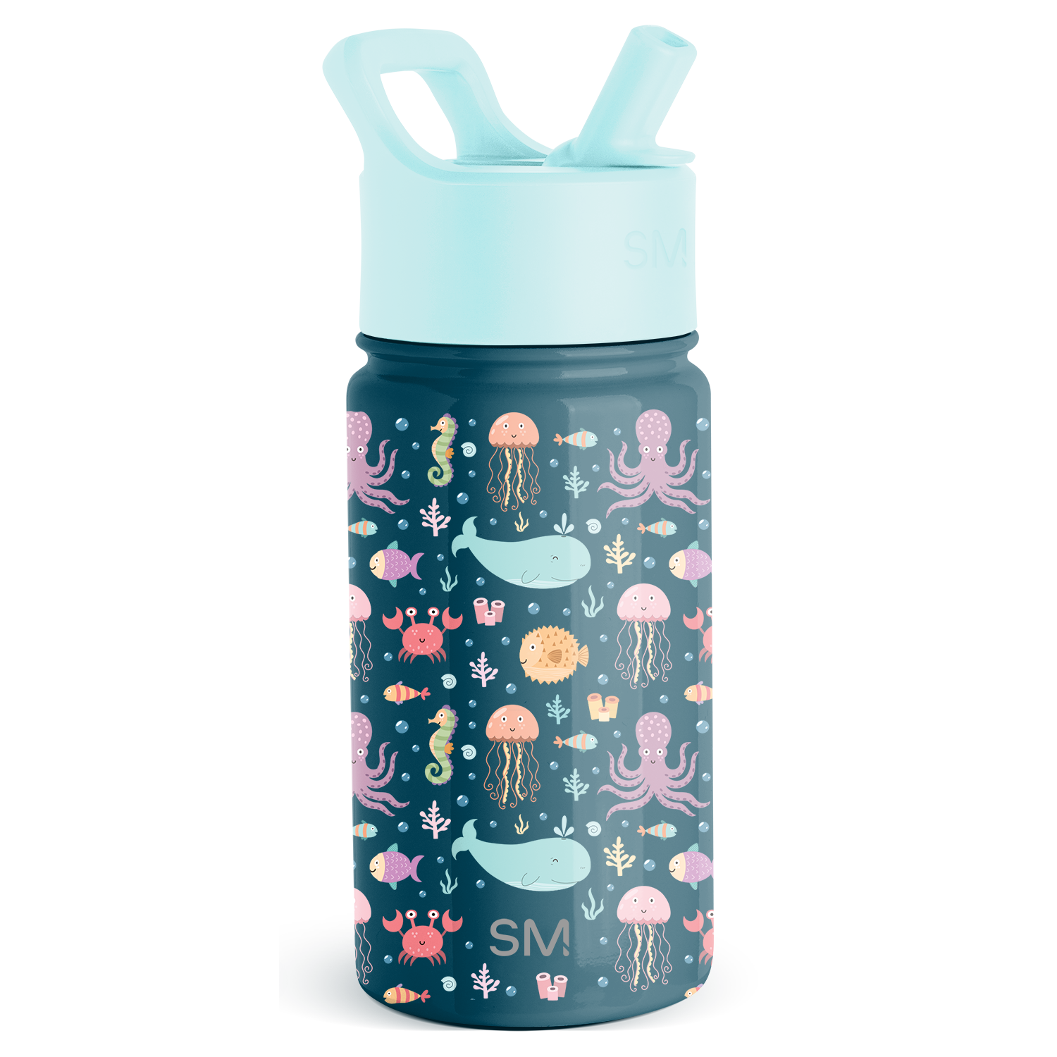 Summit Kids Water Bottle with Straw Lid - BPA Free, Leak Proof, 12oz Insulated Stainless Steel Bottle for School, Sports & Outdoor Activities