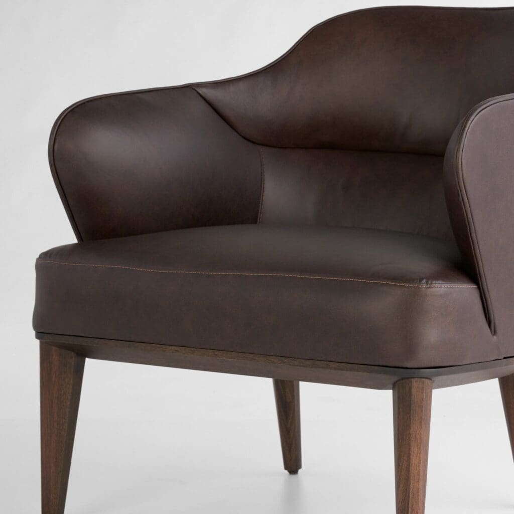 Cyan Design 11725 Agata Chair - Dark Brown Upholstered Dining Chair for Modern Home & Restaurant Decor | Perfect for Dining Room, Kitchen, or Cafe Setting