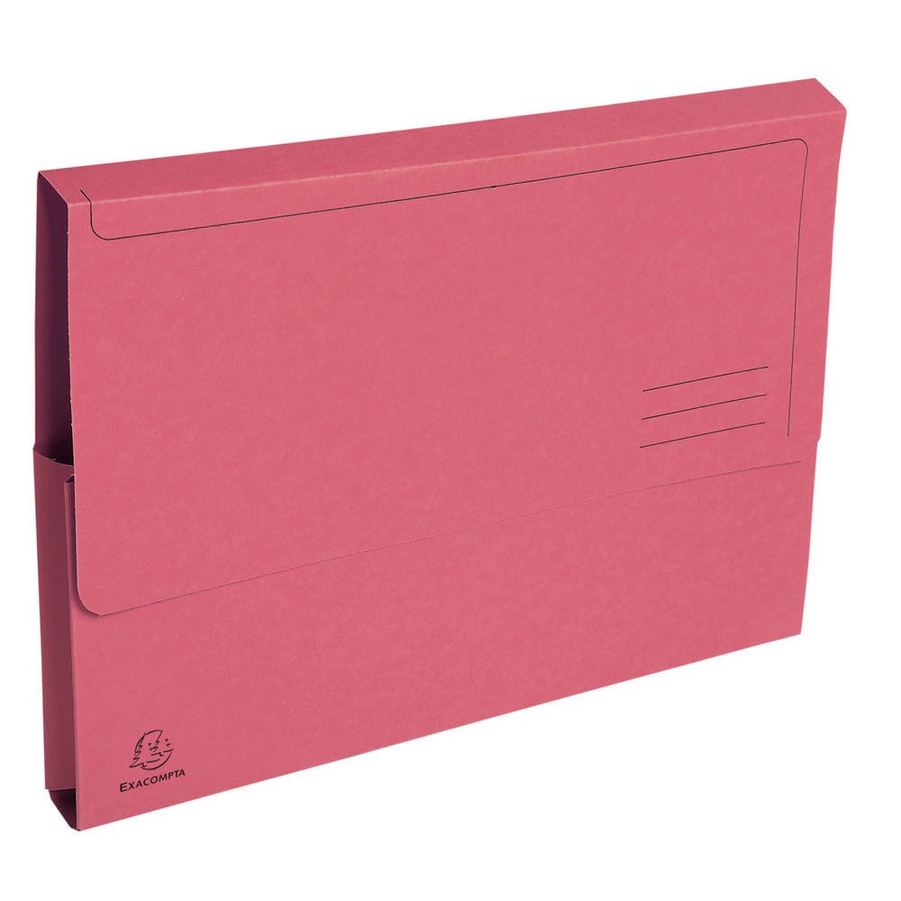 Exacompta Forever Collection Document Wallets - Pack of 50, 240 x 320mm A4 Size, 290gsm Premium Pressboard - Pink | Organize Office Files, School Papers & Important Documents with Style