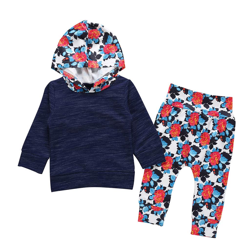 WOCACHI Baby Girls Outfits Set - Long Sleeve Romper Bodysuit with Pants & Cap 3PC Clothing for Toddler & Infant Girls | Perfect for Playdates, Family Photos & Everyday Wear