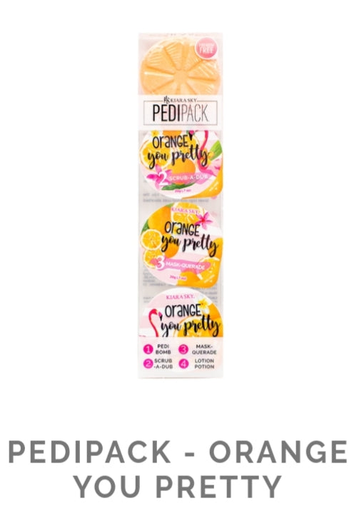 KIARASKY PEDIPACK Orange You Pretty - Professional Manicure & Pedicure Kit for Salon & Home Use - Perfect for Nail Care, DIY Gifts & Spa Days