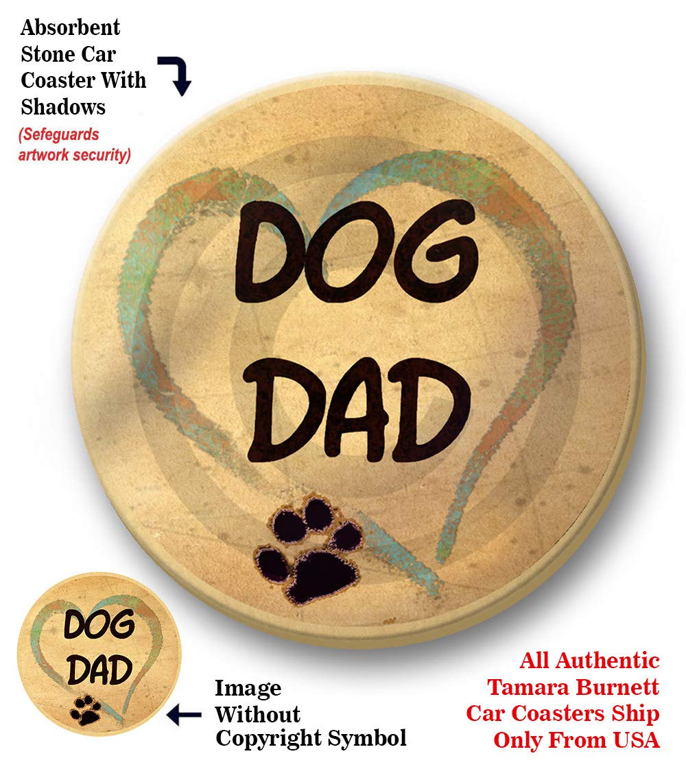 Pet Gifts Coaster for Dogs & Cats - Absorbent Ceramic Cup Holder for Car & Home