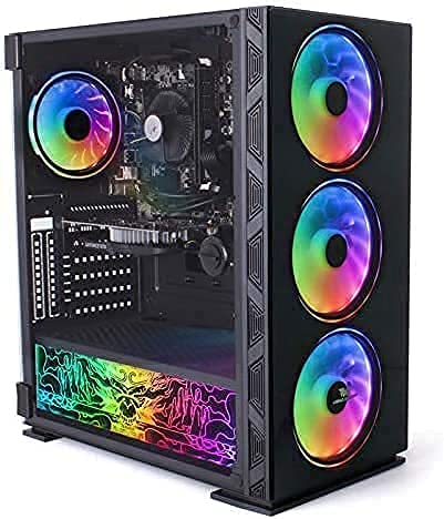 Veno Scorp ARGB Gaming PC Set - Intel i5, 240GB SSD + 500GB HDD, 8GB RAM, Dual 19