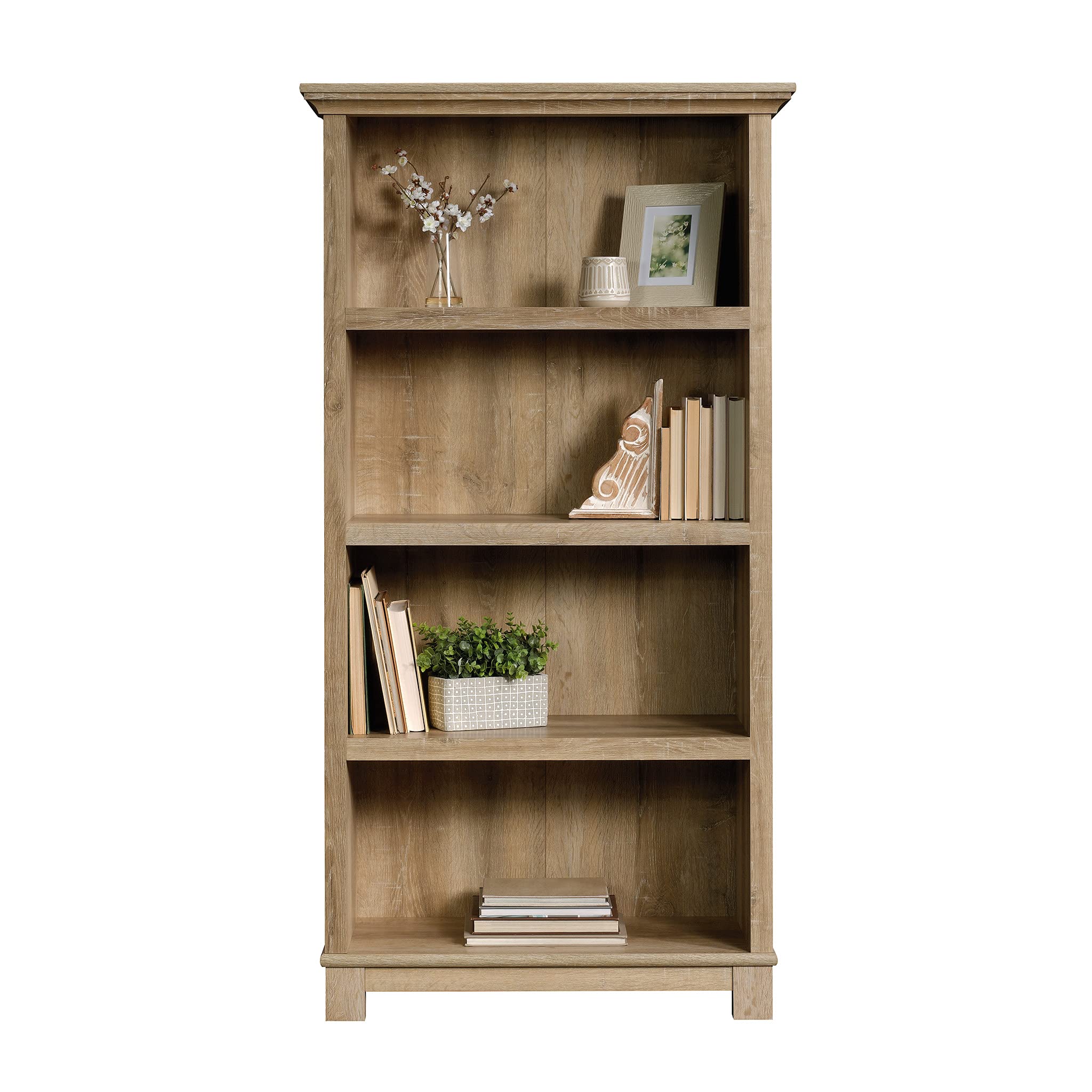 Sauder Garden Villa Tall Bookcase & Pantry Cabinet - Orchard Oak Finish - Perfect for Home Office, Living Room & Kitchen Storage