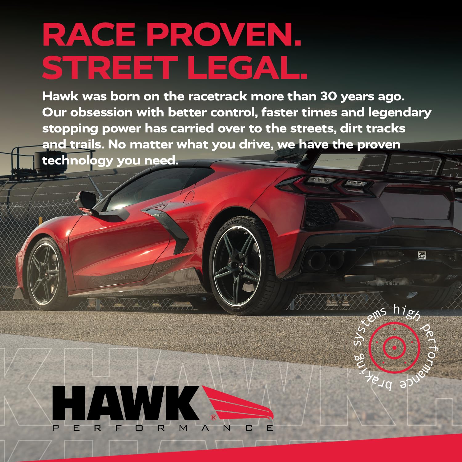 HB453F.585 HPS Performance Street Brake Pads - High Friction Ceramic for Sedans & SUVs - Perfect for Daily Commuting & City Driving