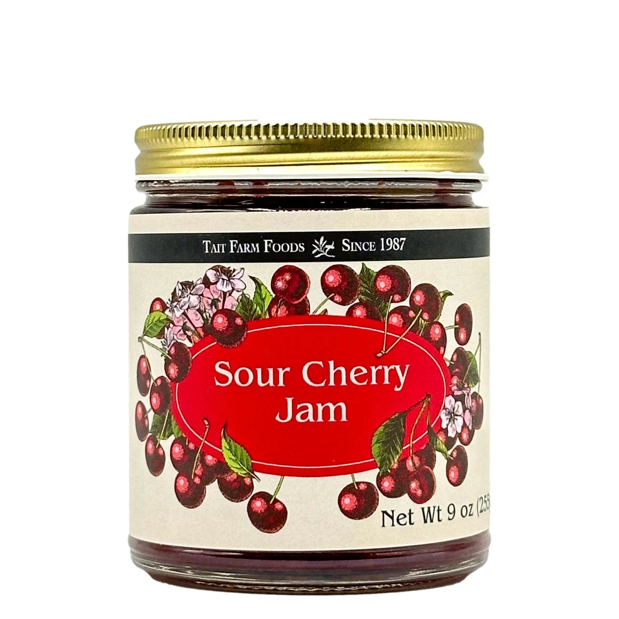 Premium 9oz Sour Cherry Jam - All Natural, No Preservatives - Perfect for Toast, Desserts & Gift Baskets