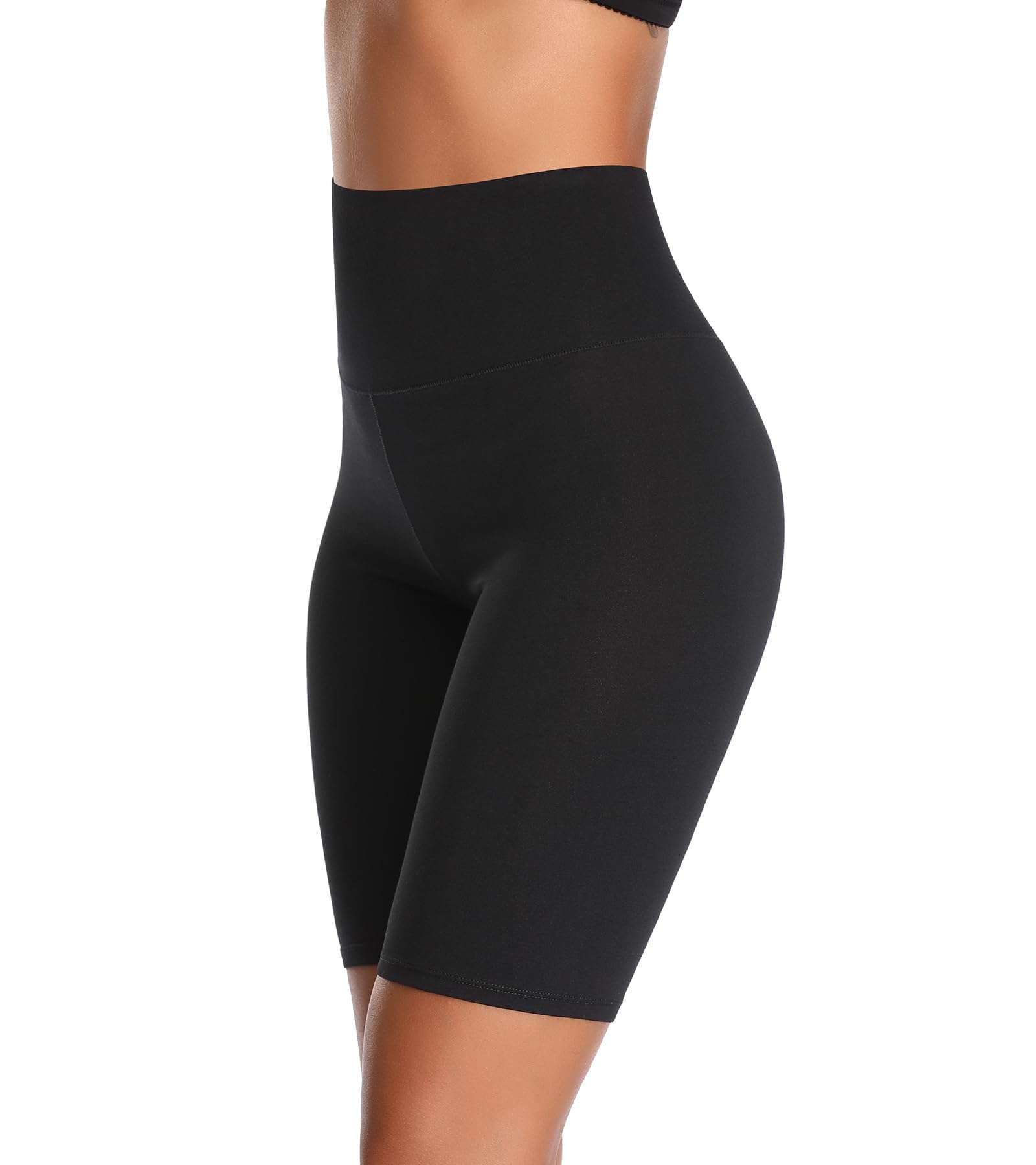 K-CHEONY Women's High Waisted Biker Shorts - Anti-Chafing Cotton Underwear, Yoga Workout Shorts for Running, Cycling & Lounge Wear - Plus Size Activewear for Gym, Pilates & Everyday Comfort