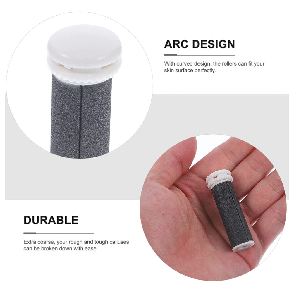 FOMIYES 2-Pack Electric Pedicure Replacement Roller Heads - Foot File Roller & Sander for Callus Removal - ABS Foot Scrubber Attachments for Electric Callus Remover - Perfect for Home Pedicure & Foot Care