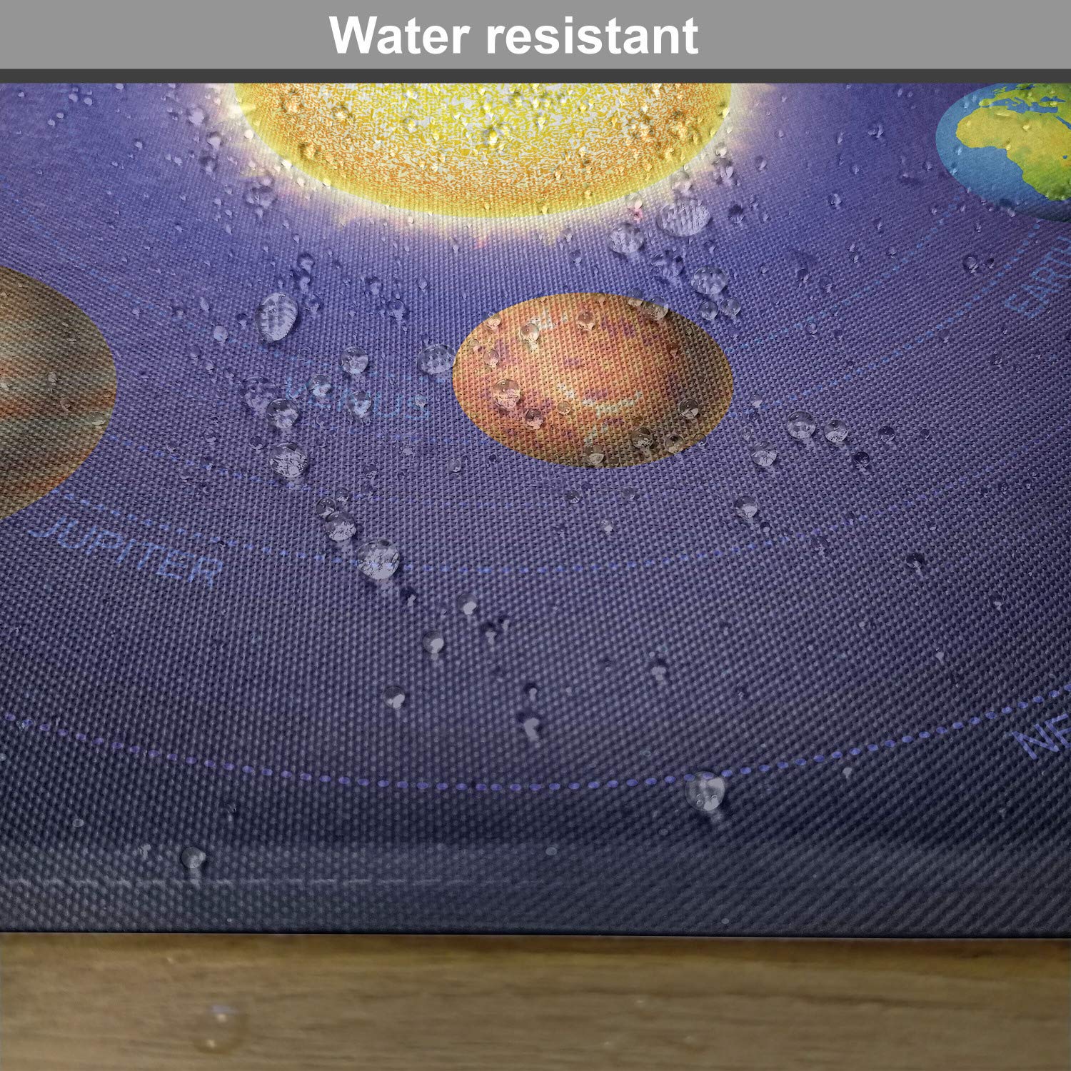 Ambesonne Solar System Place Mats Set of 4 - Washable Fabric Table Mats with Planets & Galaxy Design for Dining Room & Kitchen Decor | Perfect for Space-Themed Parties, Science Classrooms & Astronomy Lovers