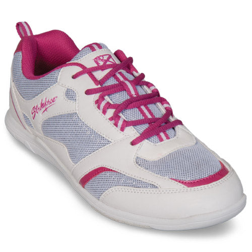 KR STRIKEFORCE Women's Spirit White/Fuchsia Bowling Shoes - Lightweight & Comfortable for League Play & Tournament Bowling