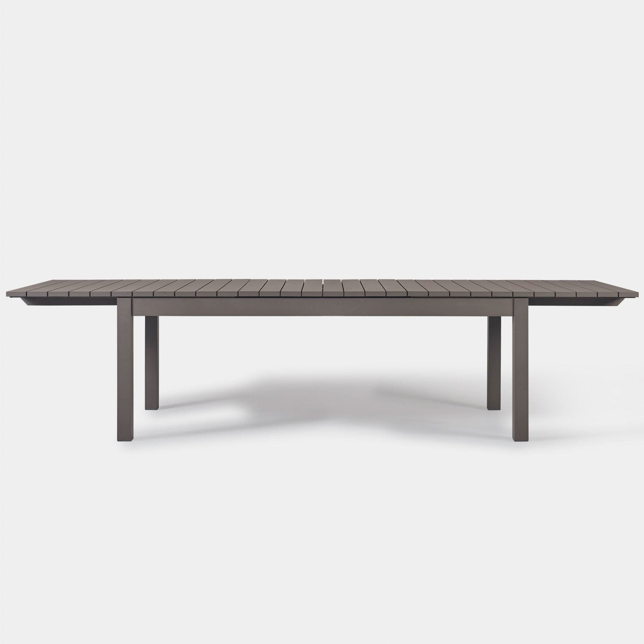 Pacific Aluminum Extension Dining Table - Expandable for 6 to 10 People - Perfect for Family Gatherings & Dinner Parties