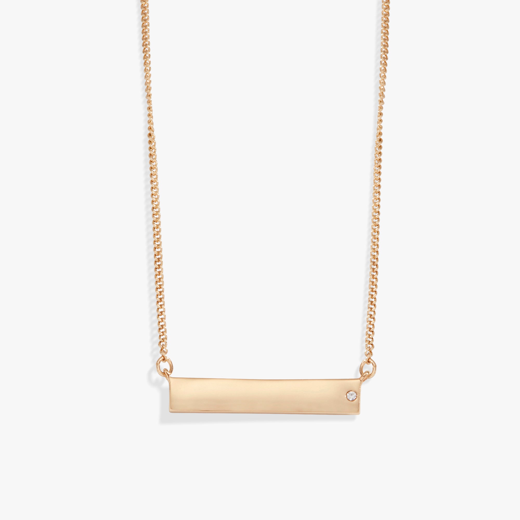 Elegant Bar Necklace with Sparkling Crystal Accent - Perfect for Date Nights, Weddings & Special Occasions