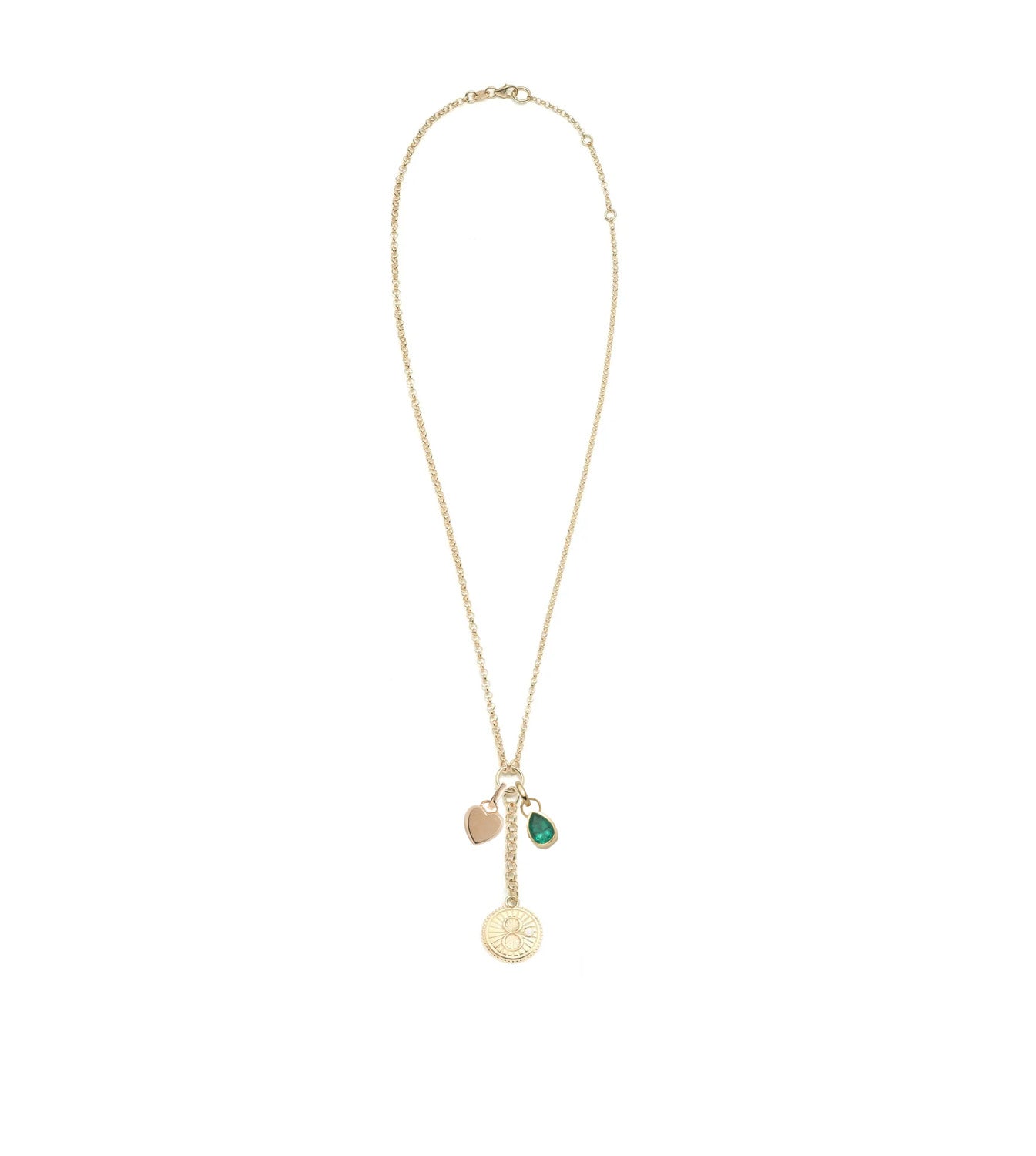 Karma Heart Ingot & Forever Always Pair - Small Mixed Belcher Extension Necklace for Women | Elegant Layering Jewelry for Everyday Wear & Special Occasions