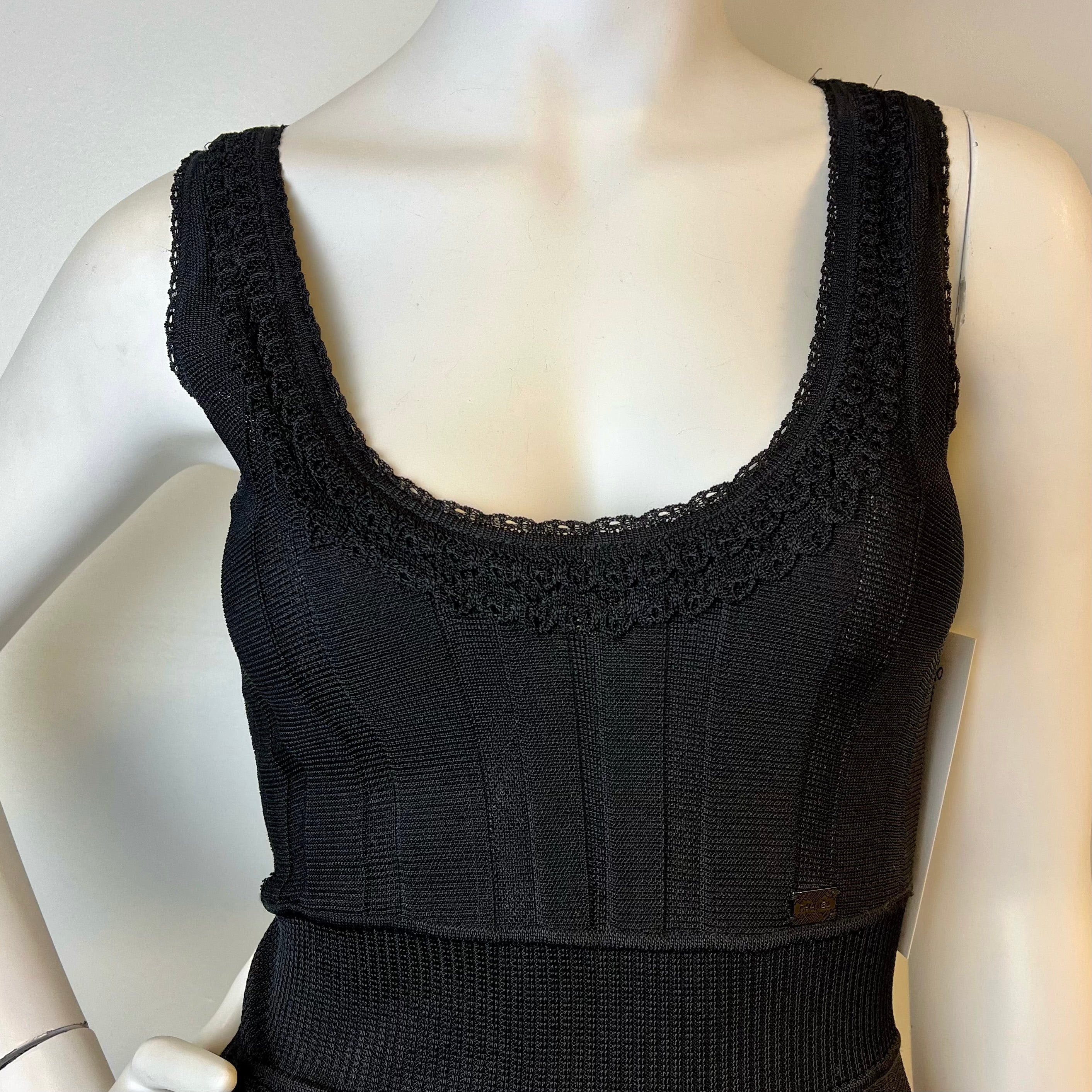 Chanel Women's Elegant Dress - Classic Black Floral Design for Evening Parties & Special Occasions