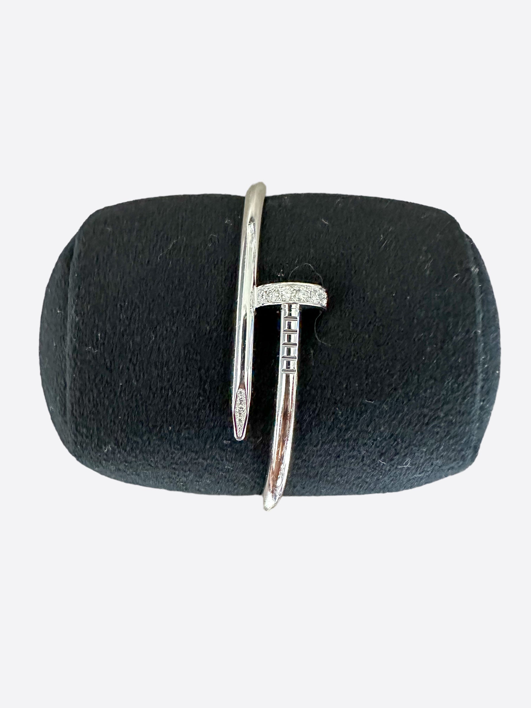 Cartier White Gold Diamond Juste Un Clou Bracelet for Women - Luxury Jewelry Gift for Anniversary, Wedding & Special Occasions