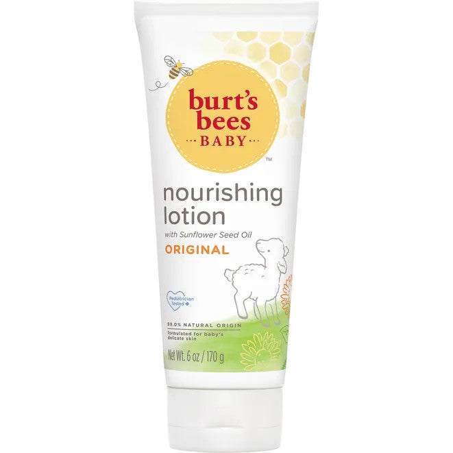 Burt's Bees Baby Nourishing Lotion 170g | Fragrance-Free, Hypoallergenic Baby Moisturizer | For Daily Hydration & Gentle Skin Care