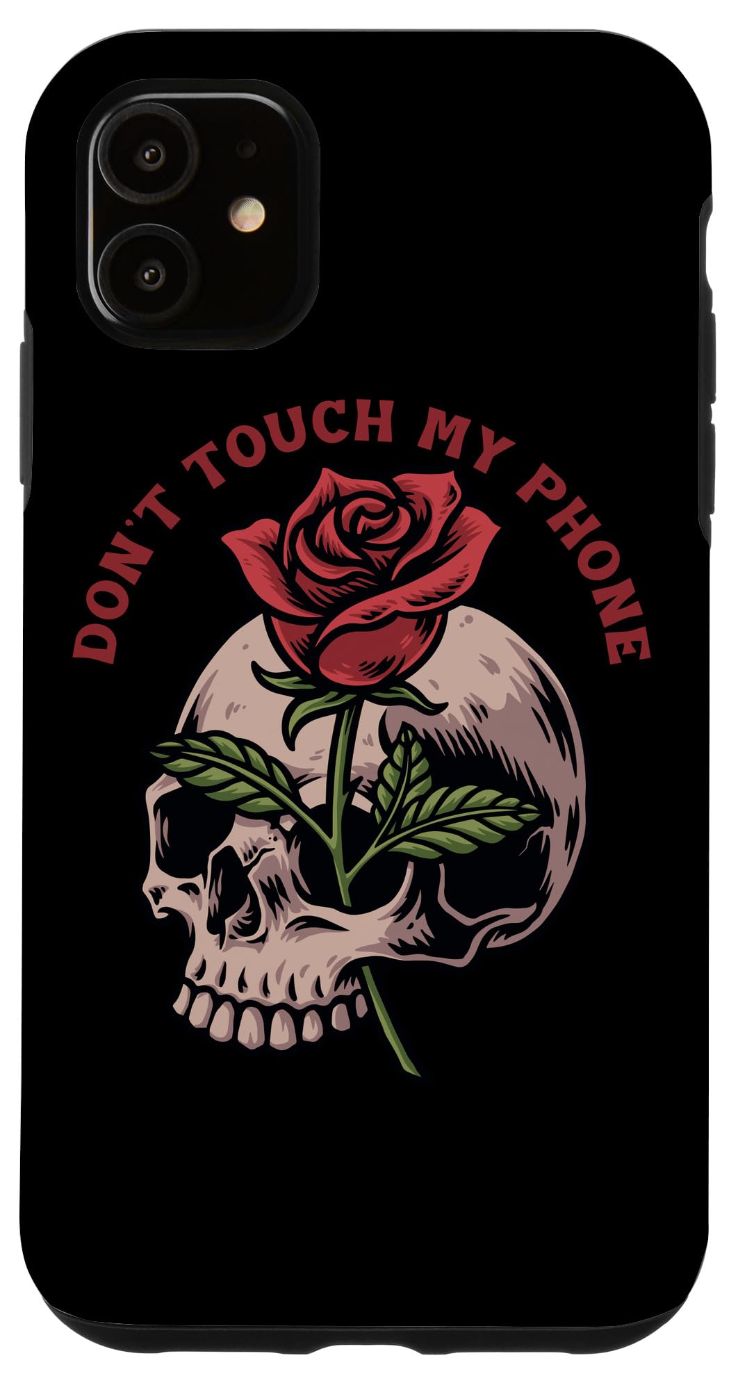 iPhone 11 Case - Skull Rose Flower Skeleton Design Protective Phone Cover | Perfect Gift for Halloween, Gothic Lovers & Unique Style Enthusiasts | Durable Protection for Everyday Use