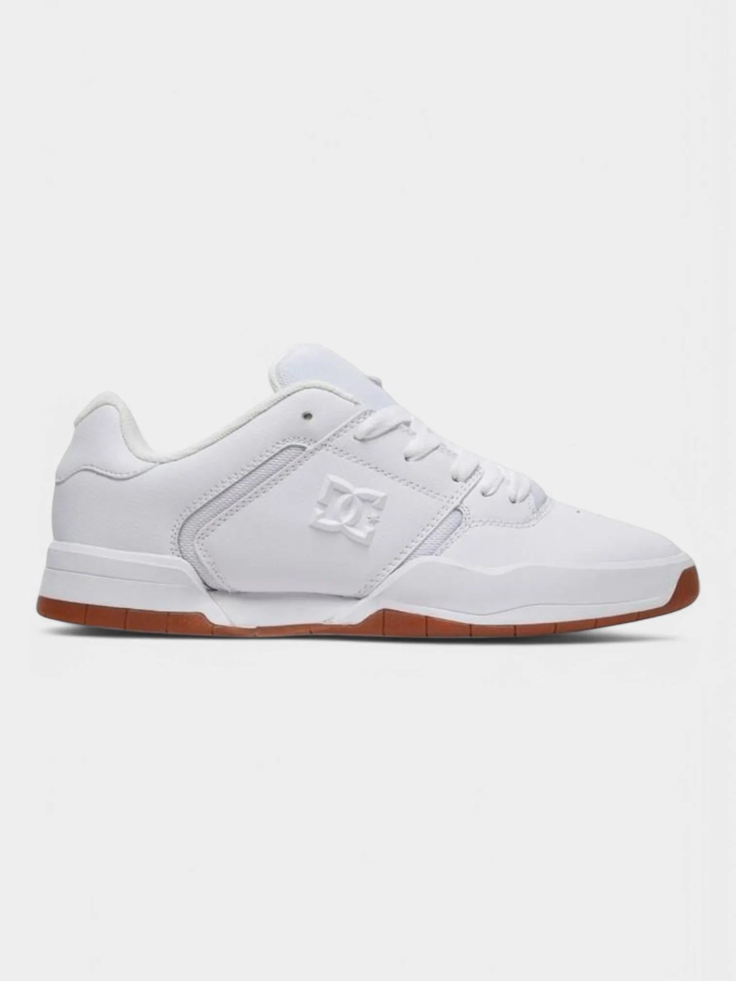DC Central Sneakers in White & Brown - Stylish Casual Shoes for Men & Women | Perfect for Skateboarding, Streetwear & Everyday Comfort