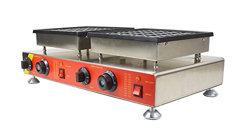 INTSUPERMAI Commercial Electric Mini Dutch Pancake Maker - 110V 50-Hole Non-Stick Pancake Machine for Restaurants, Cafes & Breakfast Buffets - Perfect for Poffertjes, Mini Pancakes & Desserts