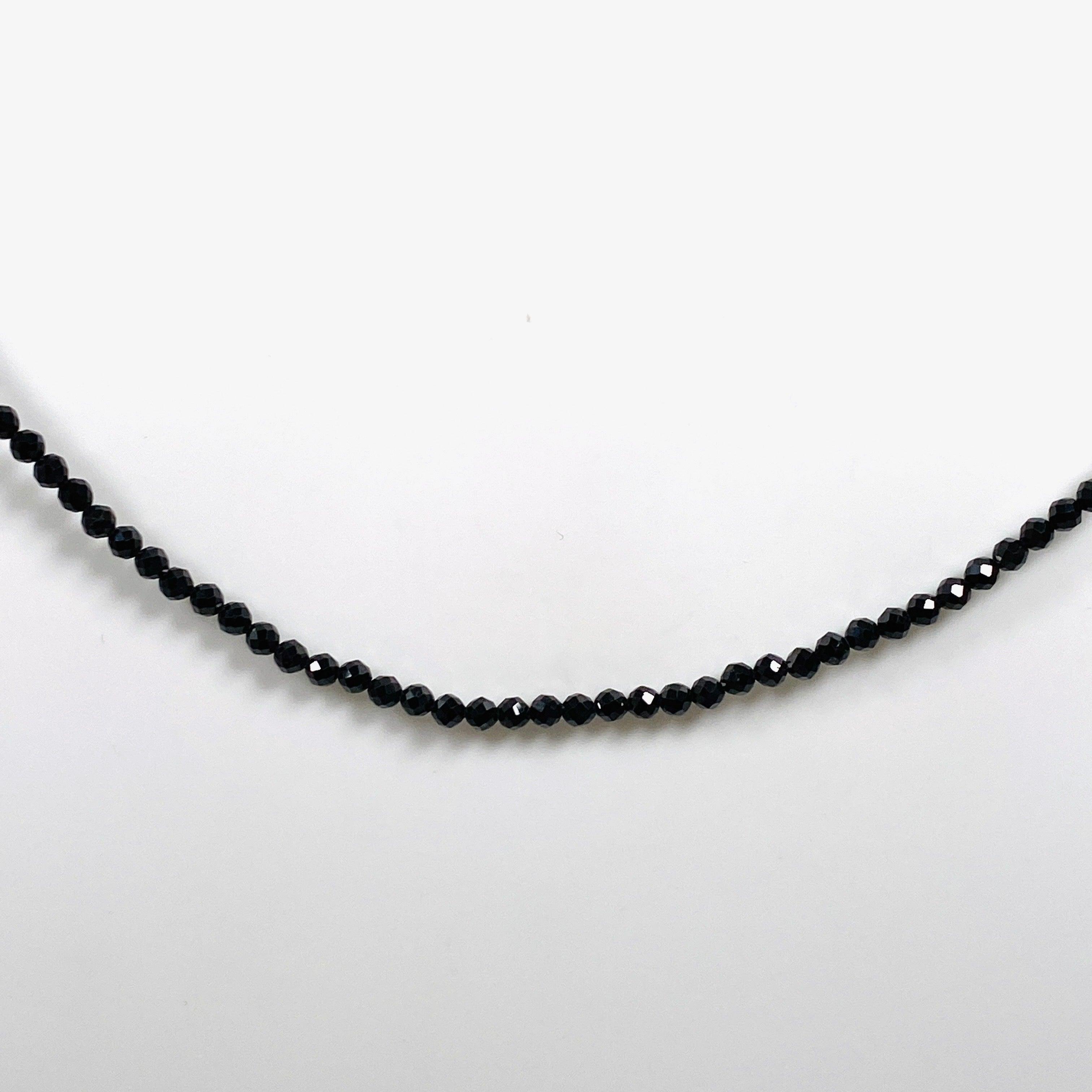 Black Spinel Micro Bead Necklace - Elegant Handmade Jewelry for Women, Perfect for Parties, Weddings & Everyday Wear
