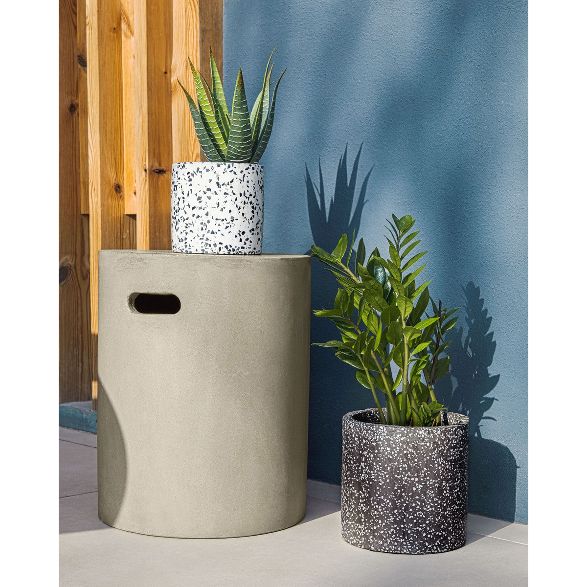 Jenell Outdoor Side Table - Weather-Resistant Patio Furniture for Garden, Deck, Poolside & Balcony Use