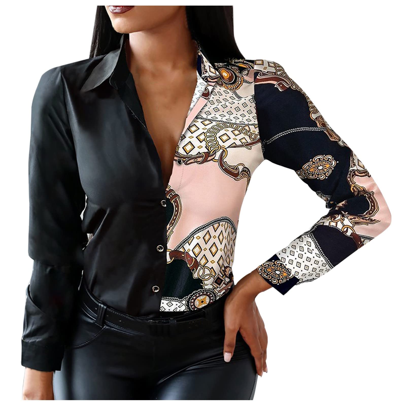 Women's Fashion Blouses - Casual Long Sleeve Button Down Shirts & Tops for Work, Office, and Everyday Wear