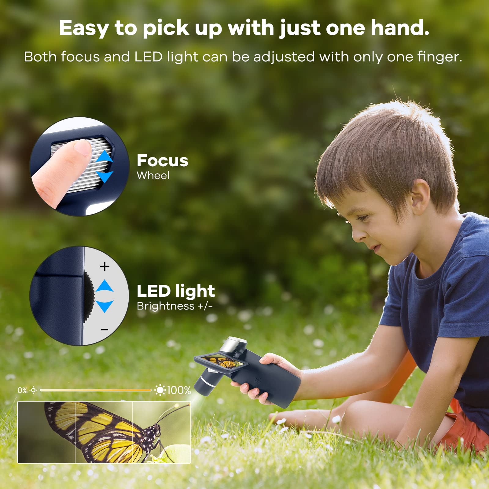 Andonstar AD203S 7X-220X HDMI Digital Microscope with 4