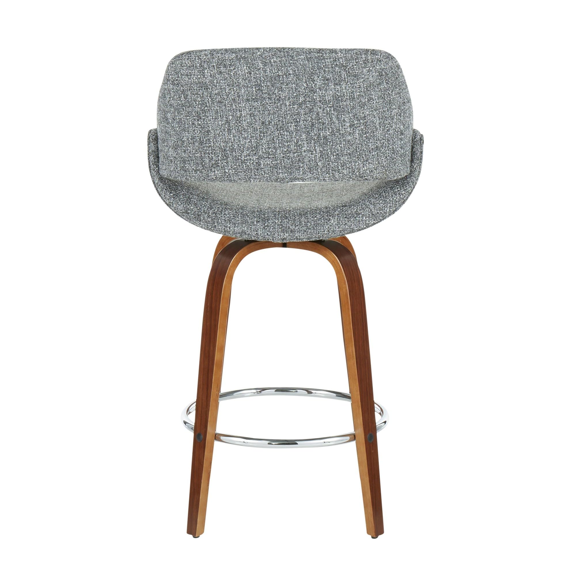 LumiSource Walnut Wood Counter Stools Set of 2 - 24