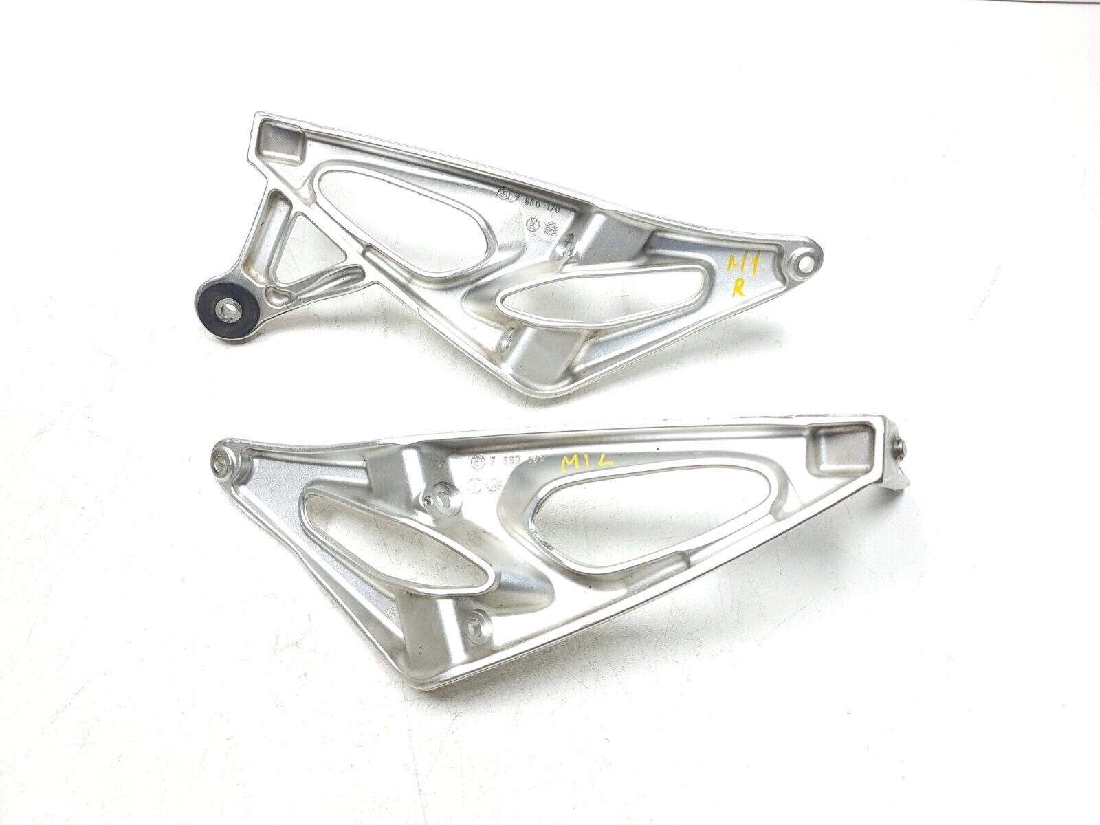 Original BMW K1200R K1200 Rear Foot Pegs with Bracket Set - Left & Right OEM Replacement Parts - Perfect for Motorcycle Customization & Comfort Riding