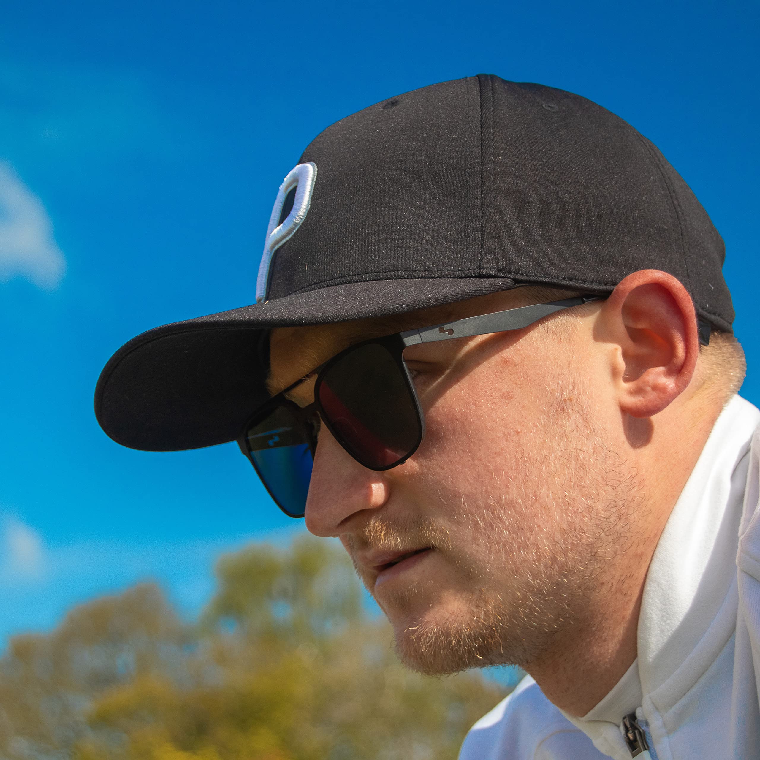 Sundog Incognito Rectangular Sunglasses for Men & Women - UV Protection, Polarized, Lightweight Black Frame - Perfect for Driving, Beach, and Outdoor Activities