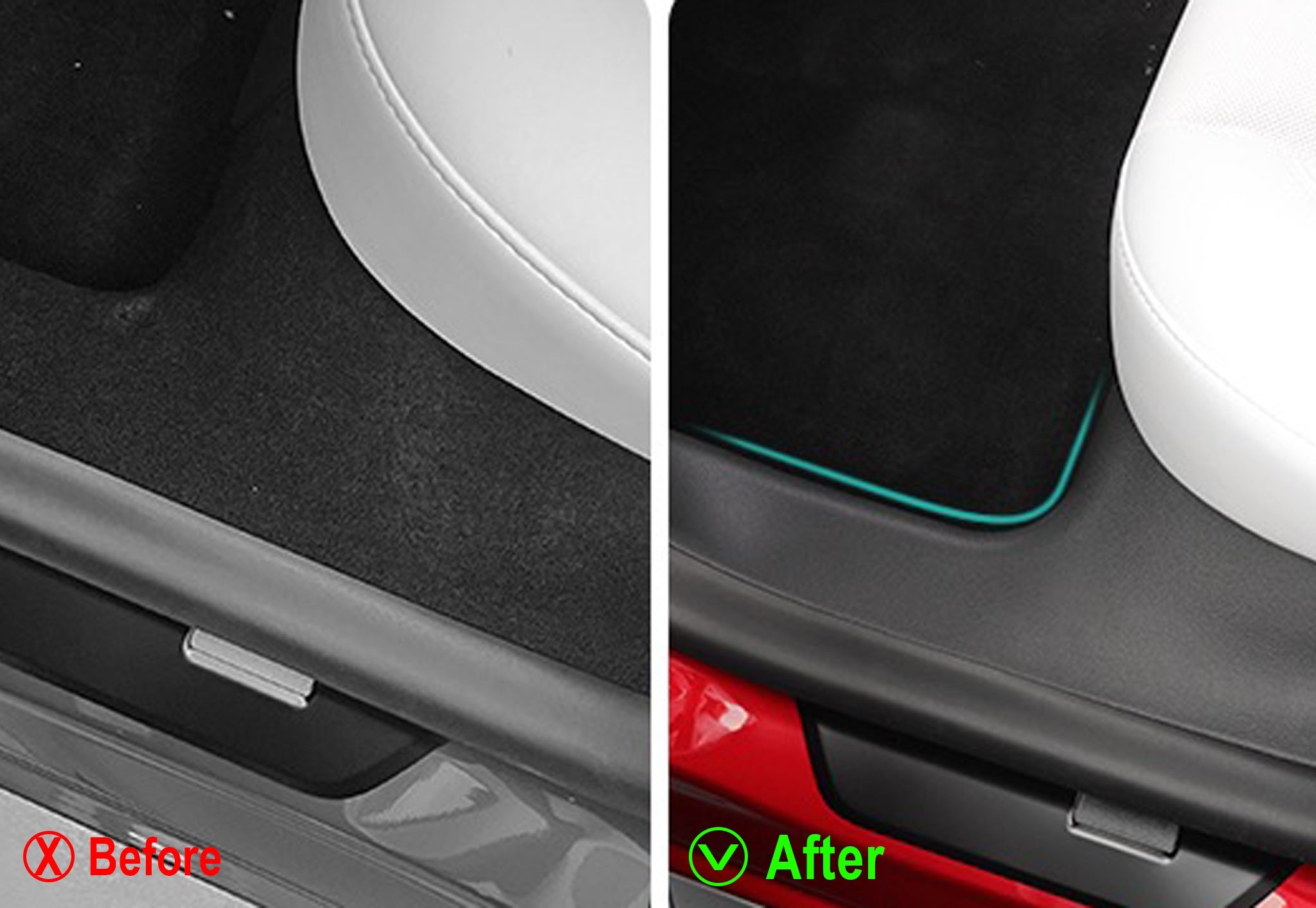 Tesla Model 3 Highland 2024+ Door Sill Protectors - Premium Car Interior Accessories for Scratch Protection & Style Upgrade (Perfect for Daily Commute & Car Shows)