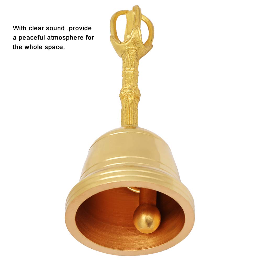 Shanrya Hand Bell - Clear & Peaceful Sound for Good Luck, Temple Decor, Home Meditation & Yoga Accessories