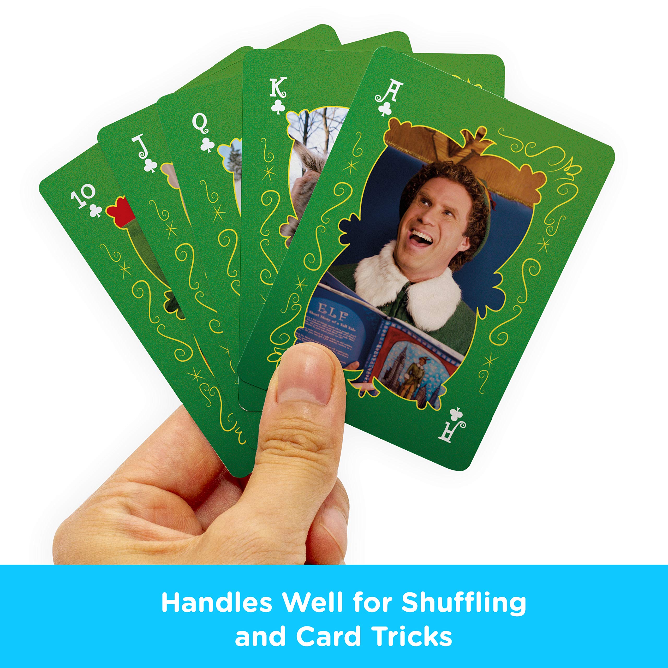 Elf The Movie Playing Cards Deck - Officially Licensed AQUARIUS ELF Collectible Card Game Set for Poker, Magic Tricks & Family Game Night - Perfect Christmas Gift & Holiday Party Entertainment