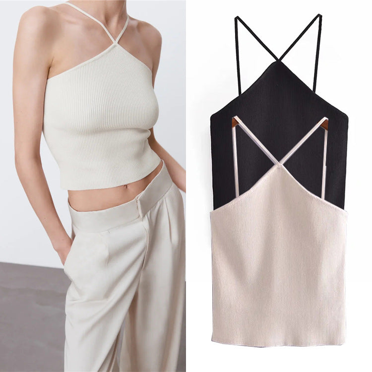 Pure Color Knitted Vest for Women - Lightweight Summer Clothing - Perfect for Beach, Travel, and Casual Outfits