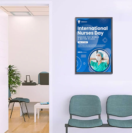 24x60 Large Poster Frame - Wide Face Display with Swing Frame for Wall Art, Photos & Posters - Perfect for Home, Office & Gallery Decor
