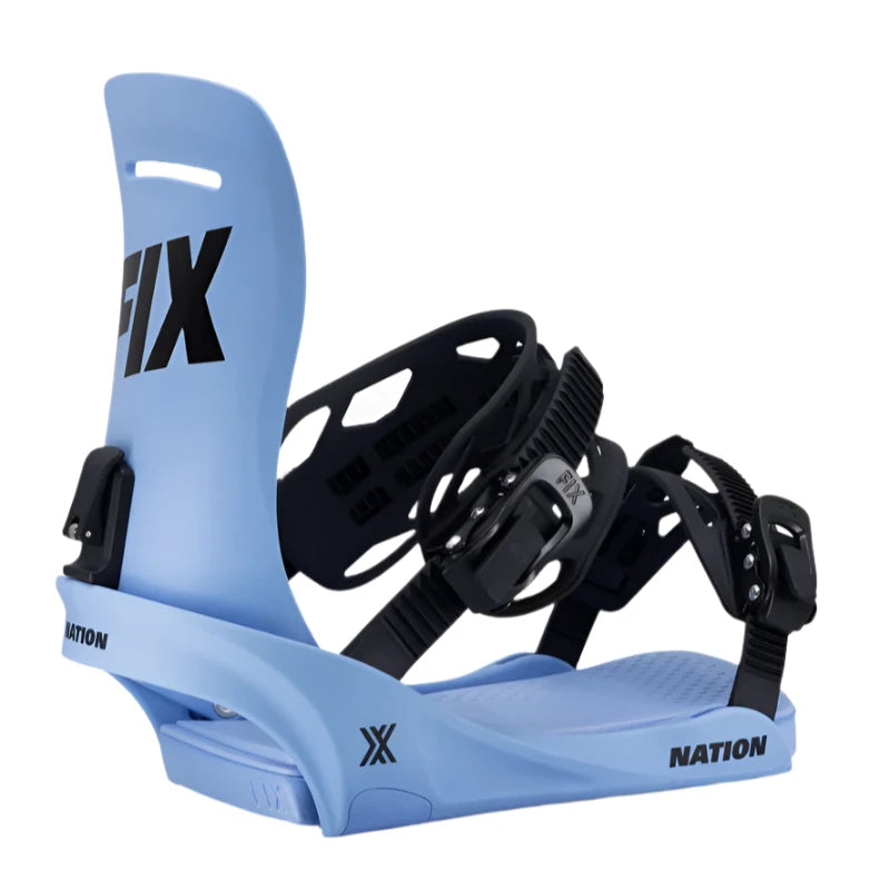 Fix Nation 2025 Snowboard Bindings - Adjustable, Lightweight & Durable for All-Mountain & Freestyle Riding - Perfect for Powder, Park & Backcountry Adventures