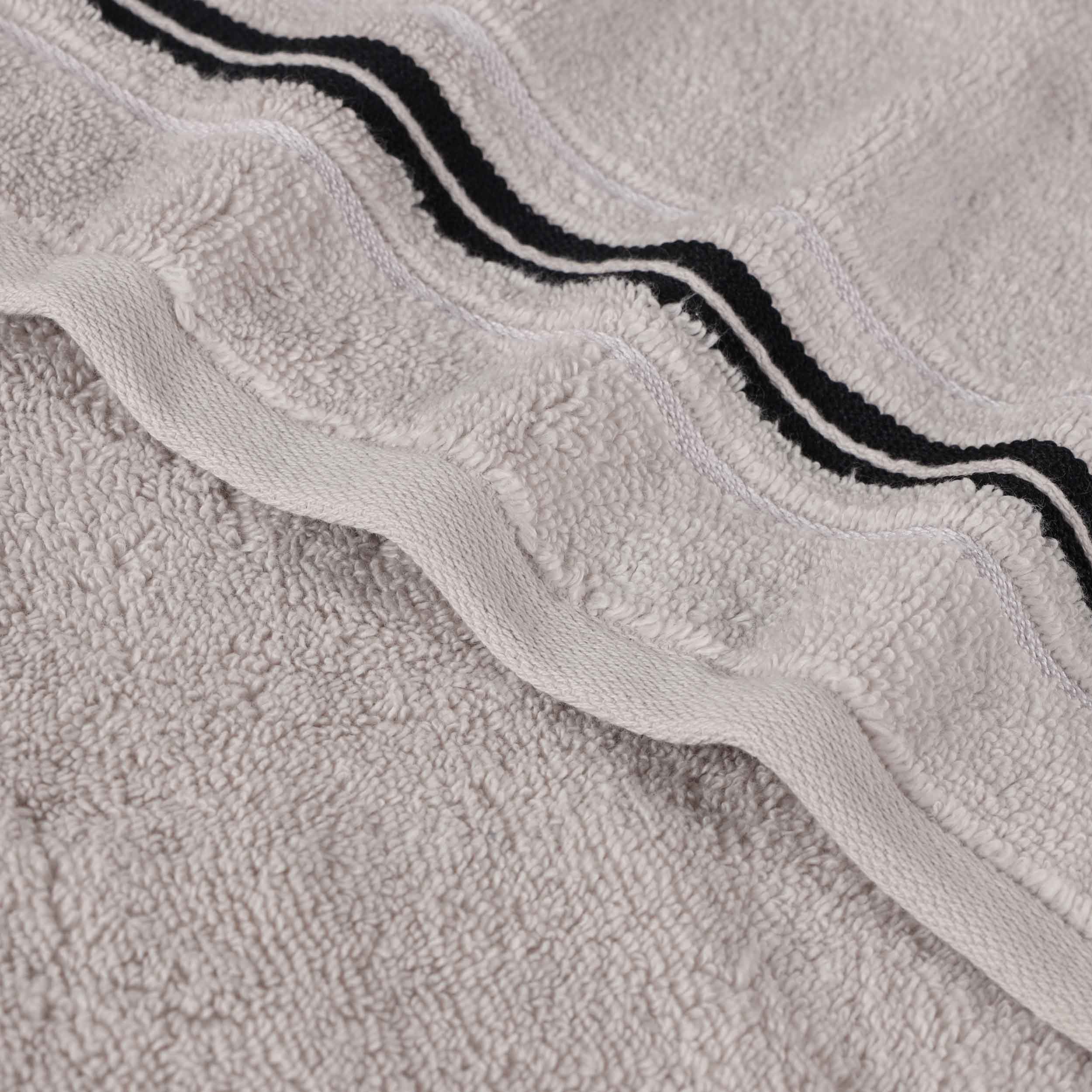 Premium 6-Piece Sadie Zero Twist Cotton Towel Set - Solid & Jacquard Floral Design | Ultra Soft & Absorbent Bath Towels for Spa, Hotel & Luxury Home Use