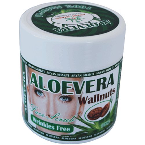 AryanShakti Aloe Vera Face Scrub with Walnut - Natural Exfoliating Cleanser for Glowing Skin | Gentle Facial Scrub for Daily Use & Acne Treatment