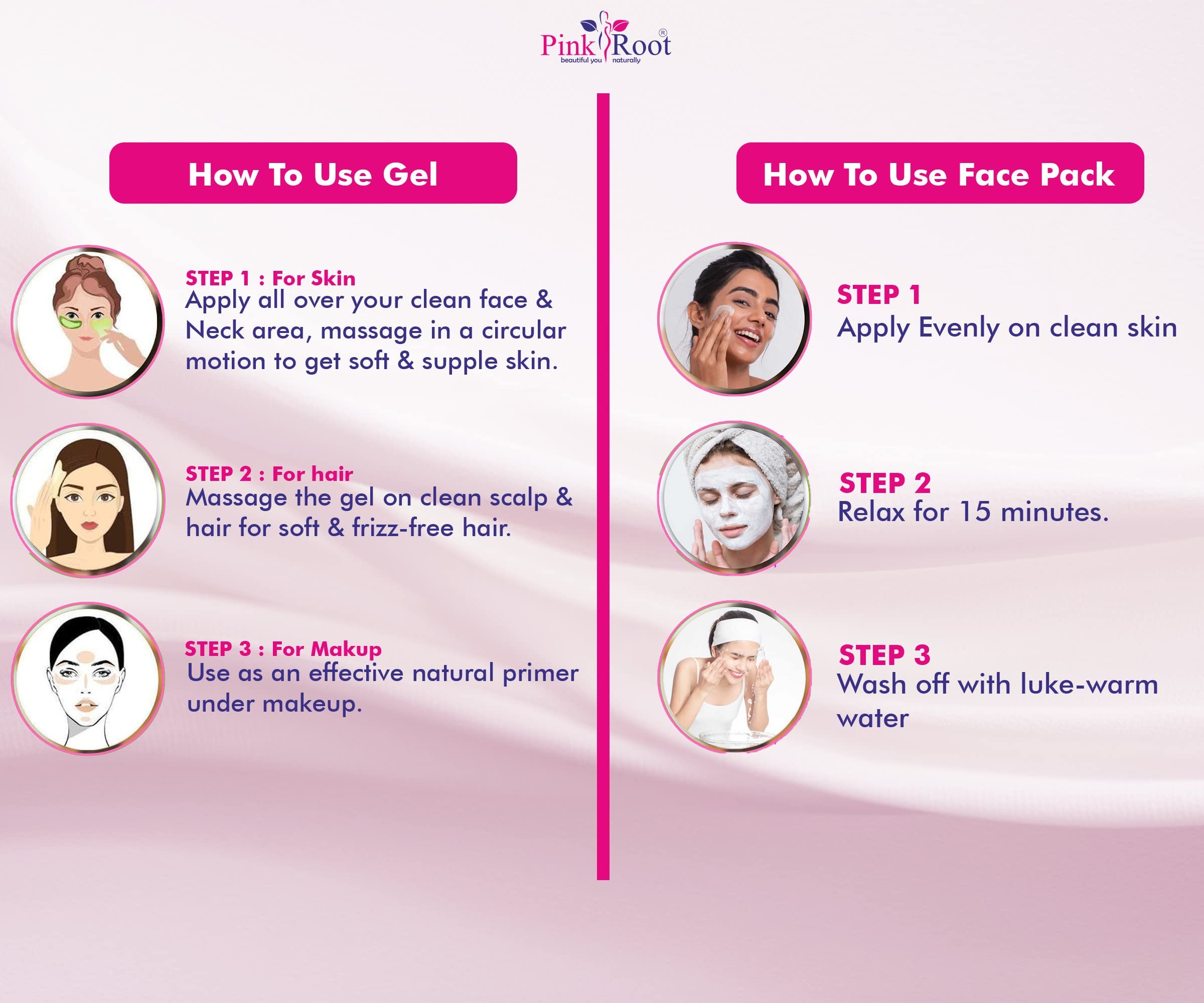 Pink Root Fruit Gel 500g with Papaya Mask 500g - Natural Skin Brightening & Hydrating Combo for Face & Body Care