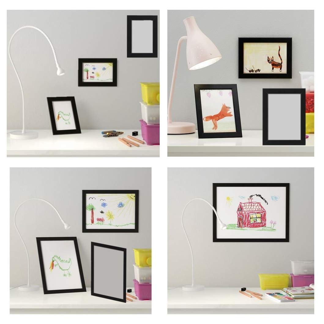 OZINCI 10-Pack Multi-Size Picture Frames Set with 10 Sticker Lines - Includes 3x4x6