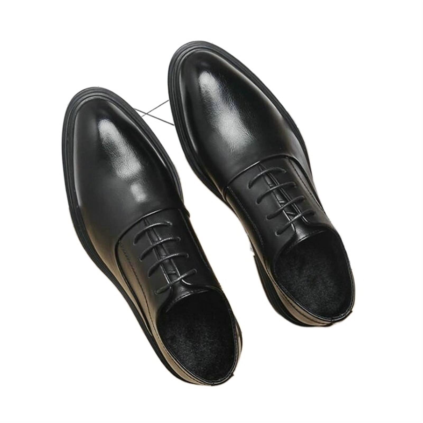 JRTGHNF Men's Oxford Dress Shoes - Business Office Formal Lace-Up Shoes for Men in Black & Brown - Perfect for Weddings, Parties & Professional Events
