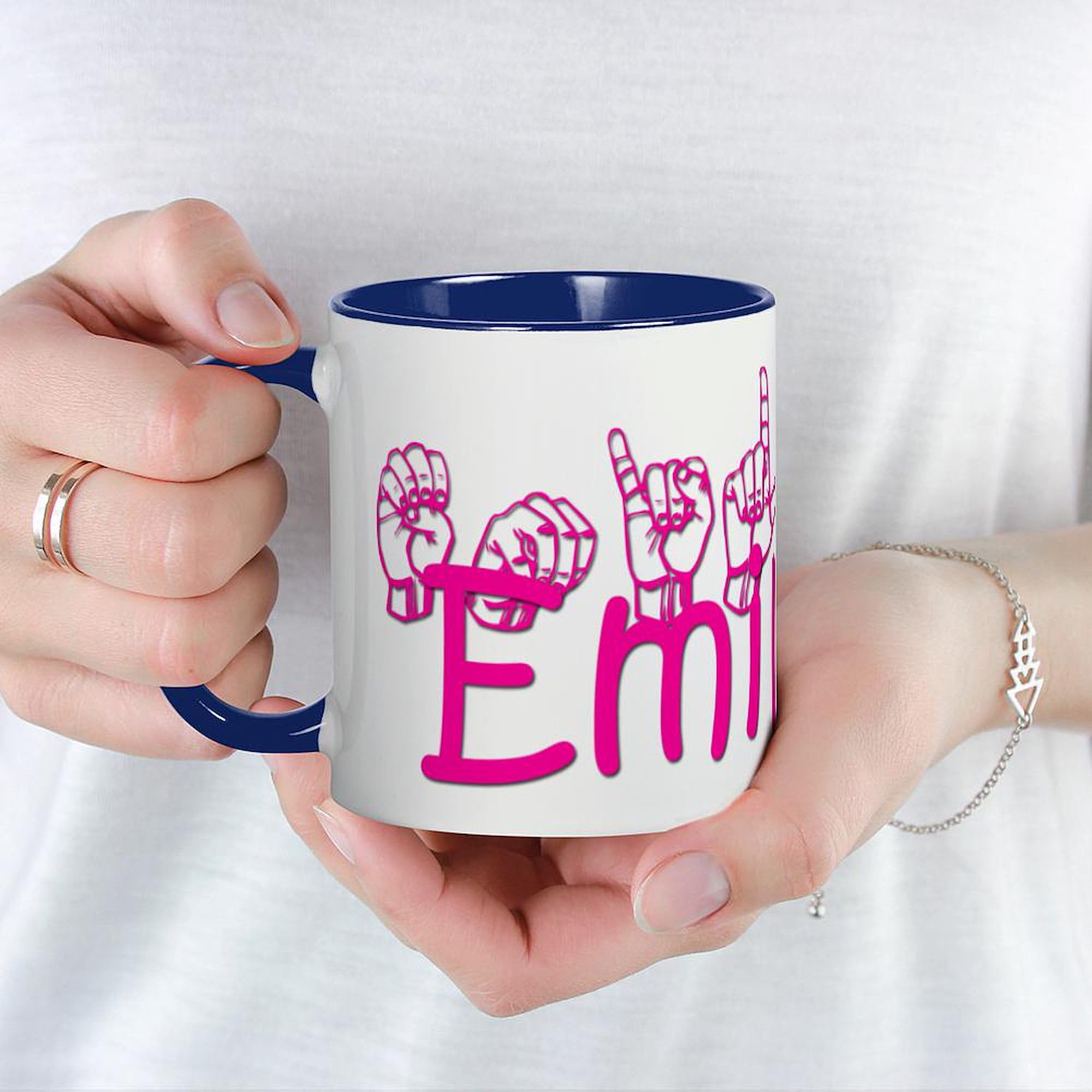 Emily Ceramic Coffee Mug 11 oz (325 ml) - Perfect for Tea, Hot Chocolate & Office Use - CafePress