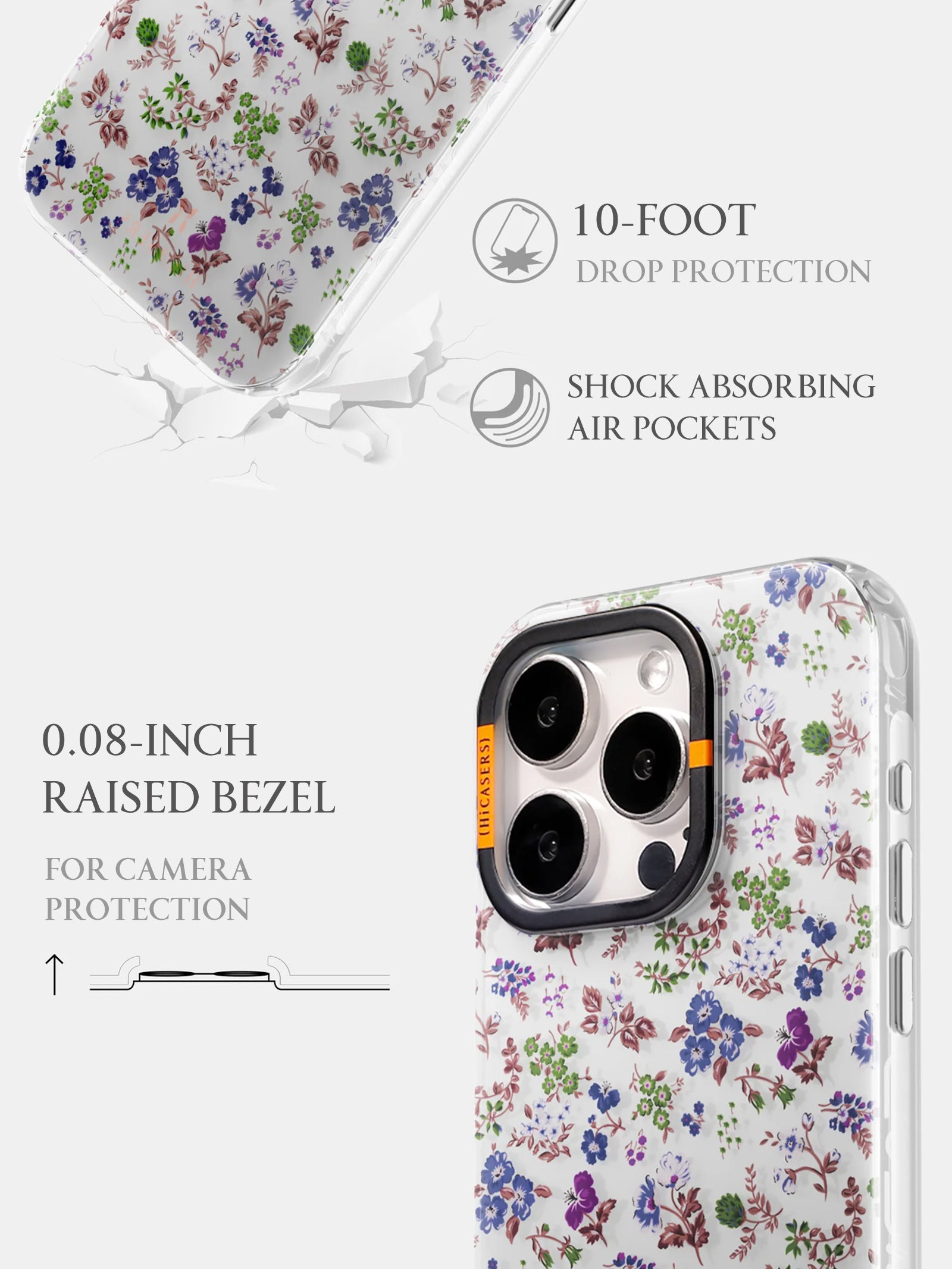 Floral Print Phone Case for iPhone & Samsung - Purple Soft TPU Cover with Cute Flower Design | Perfect for Women, Girls, Spring & Summer Fashion Accessories