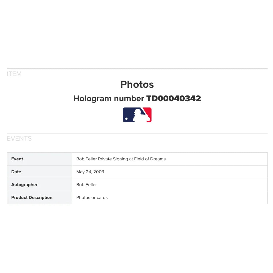 Bob Feller Signed Autographed 8x10 Photo - Cleveland Indians MLB Hall of Fame 1962 Inscription with COA - Perfect for Baseball Memorabilia Collections & Sports Fan Gifts