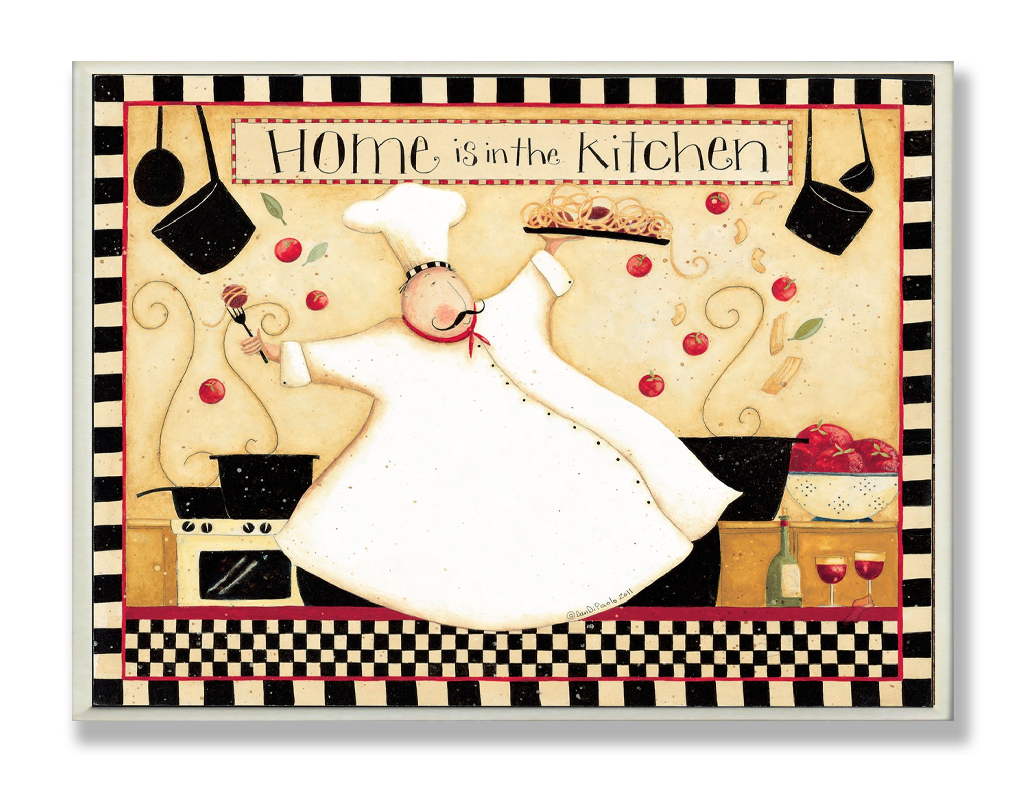 Stupell Home Décor 'Home Is In The Kitchen' Wall Plaque - 10x15 Inch Rustic Farmhouse Sign - Made in USA - Perfect for Kitchen Decor, Dining Room Wall Art & Housewarming Gifts