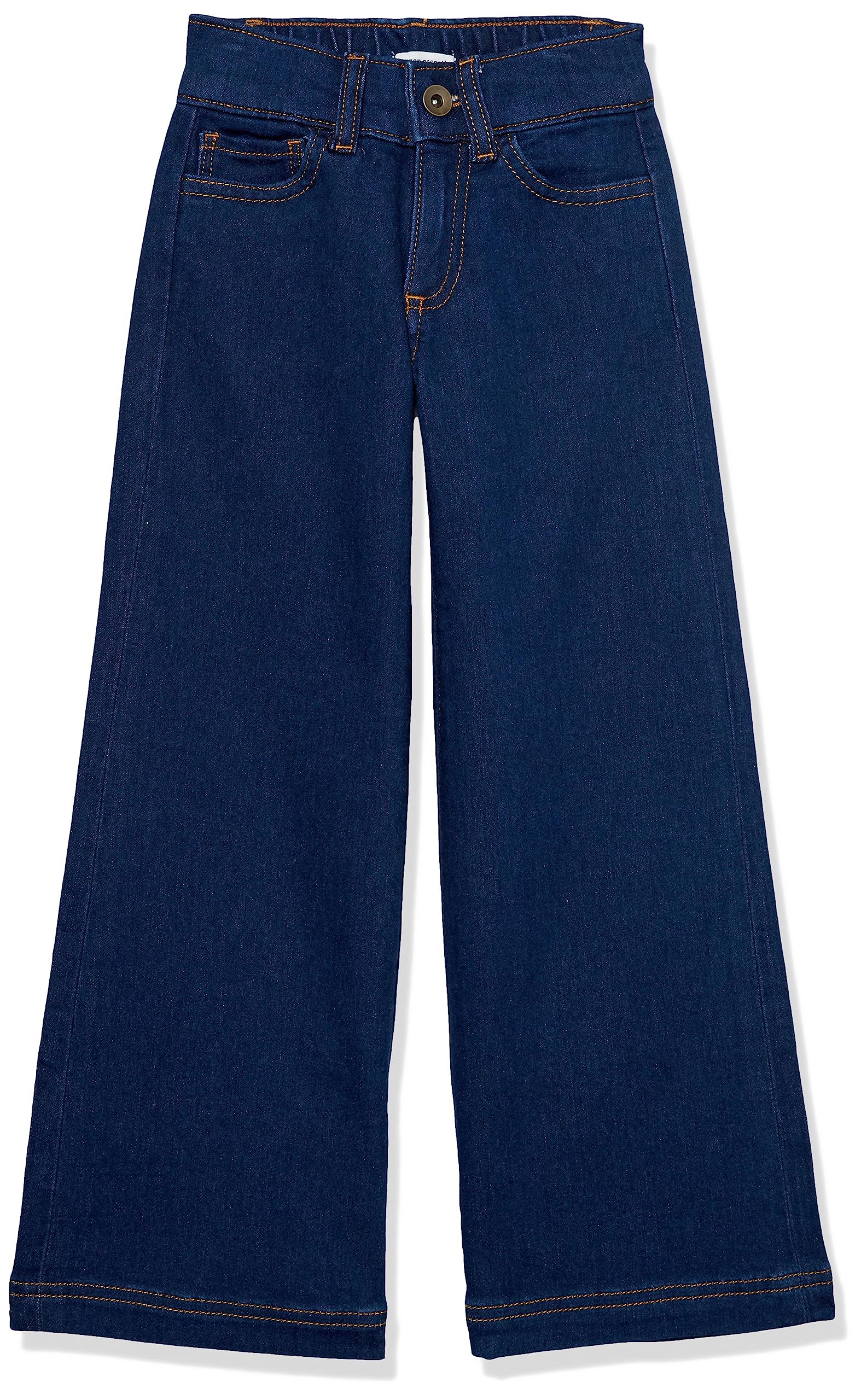 Amazon Essentials Girls and Toddlers' Wide Leg Jeans - Comfortable Stretch Denim Pants for Playtime, School & Everyday Wear