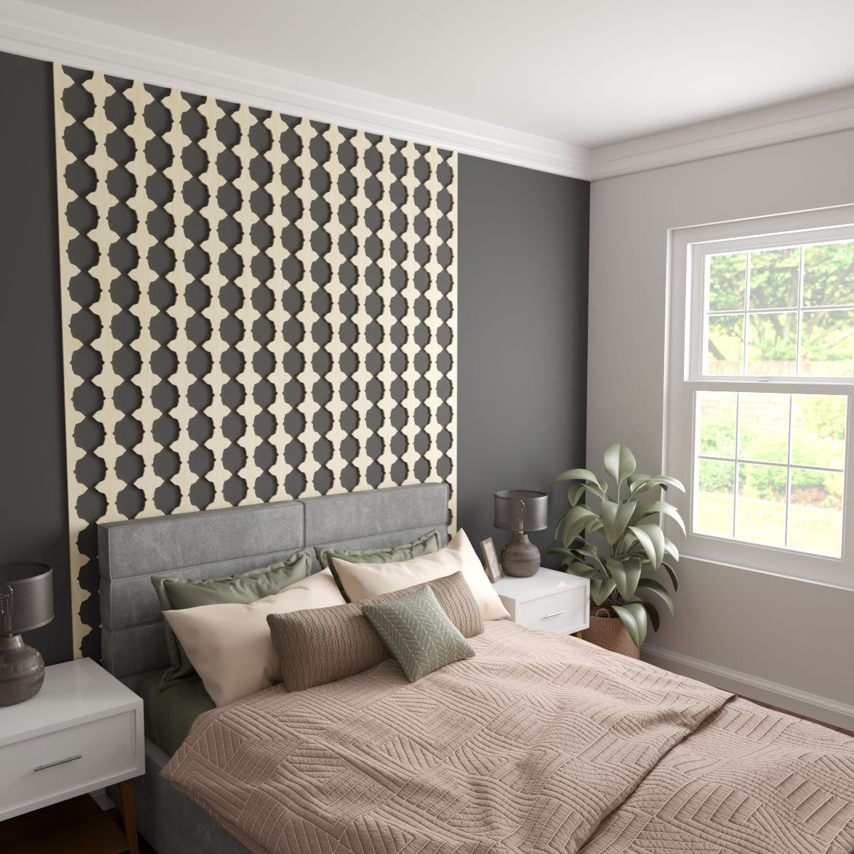 Pandora Adjustable Wood Slat Wall Kit - DIY Modern Wooden Wall Panel for Home Decor - Perfect for Living Room, Bedroom, and Office Accent Wall