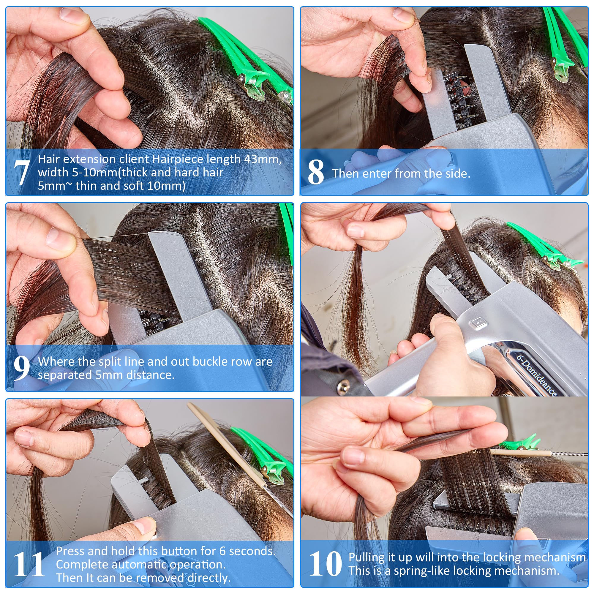 6D 3rd Gen Smart Hair Extension Machine - 24 Inch (2 Pack) for Seamless Hair Extensions & Styling at Home or Salon