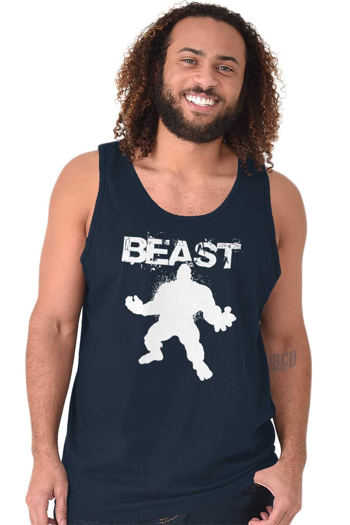 Brisco Brands Beast Gym Fitness Tank Top for Men - Sleeveless Workout Tee for Bodybuilding & Weightlifting | Perfect for Gym, CrossFit & Casual Wear