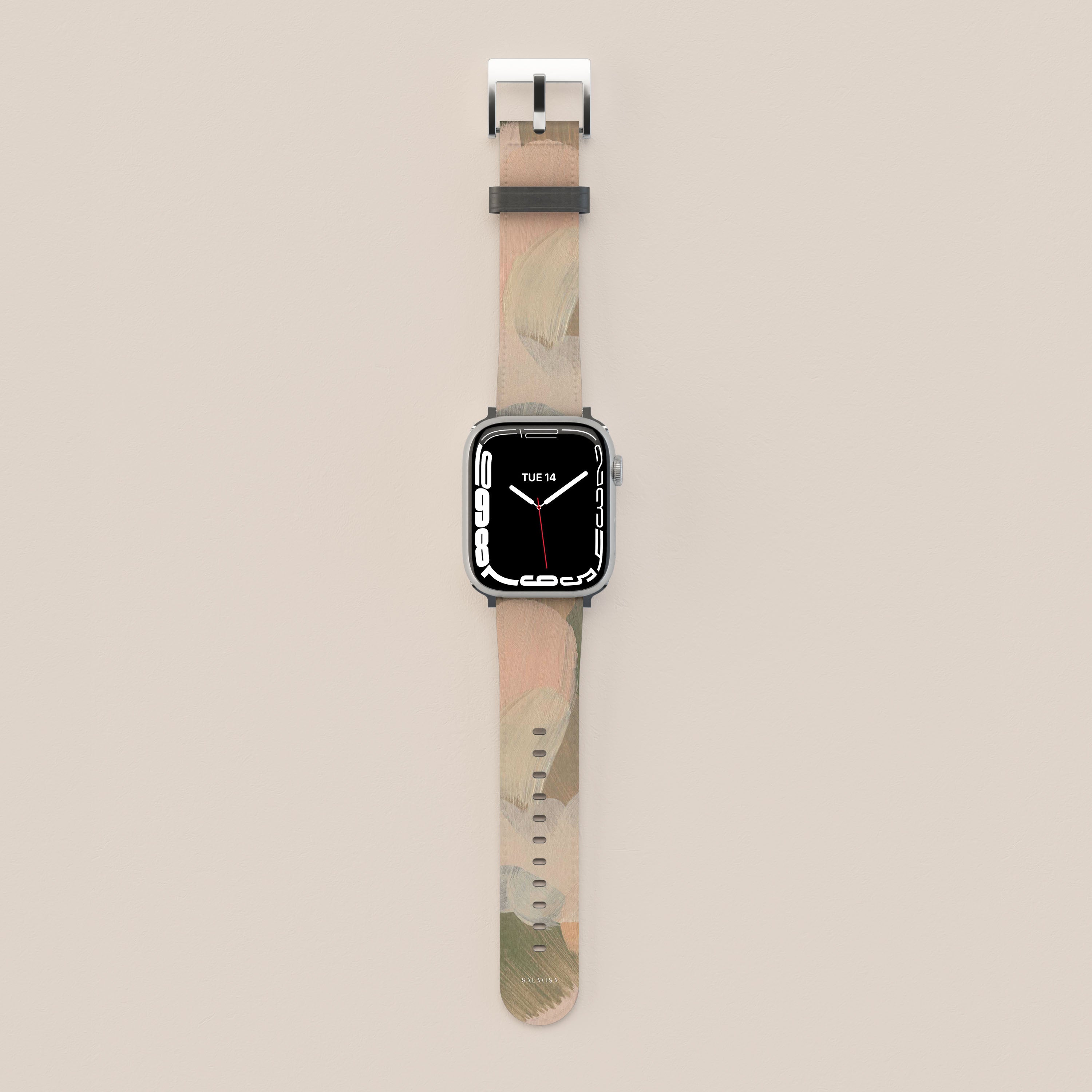 Lush Escape Apple Watch Band - Soft Silicone Replacement Strap for Apple Watch Series 9/8/7/6/SE - Comfortable & Durable Sport Band for Women & Men - Perfect for Workouts, Running & Everyday Wear